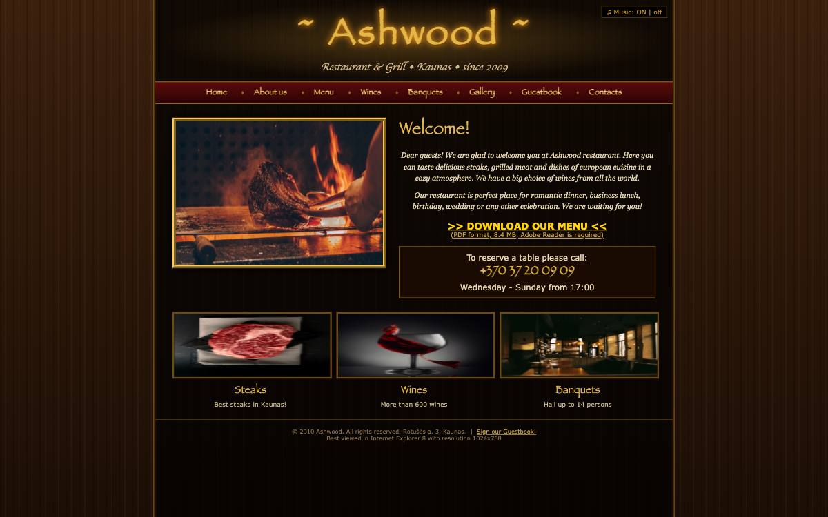 Ashwood – senoji svetainės versija