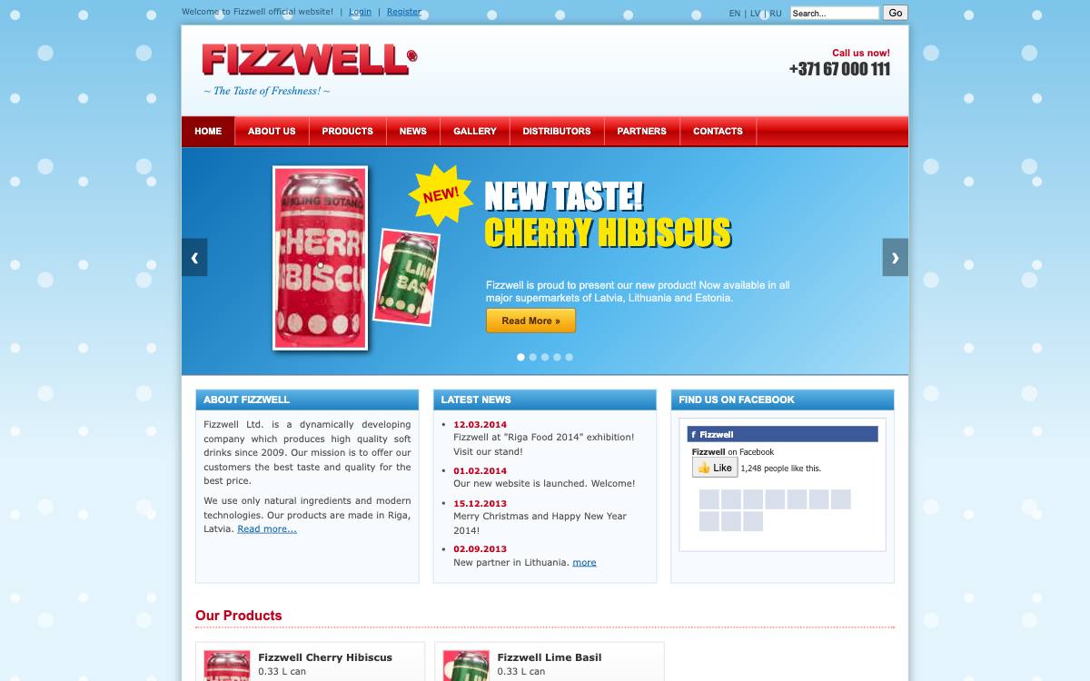 Fizzwell – senoji svetainės versija
