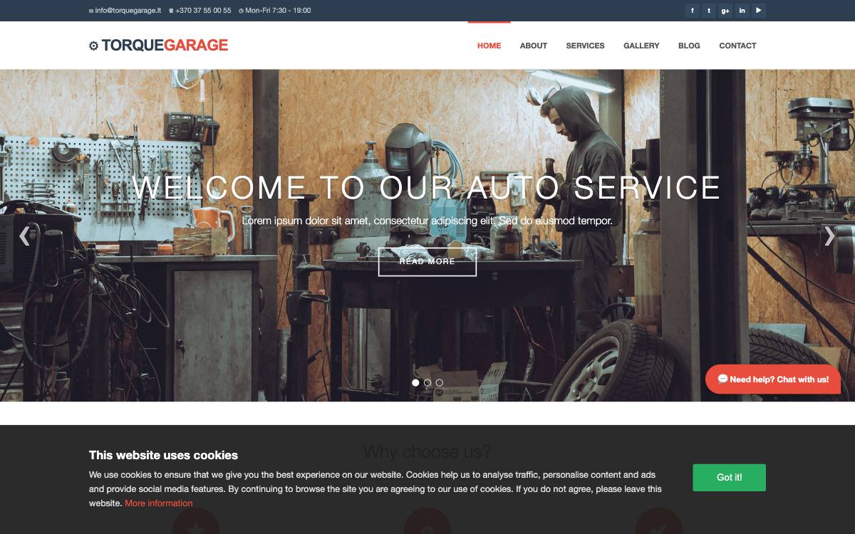 Torque Garage – senoji svetainės versija
