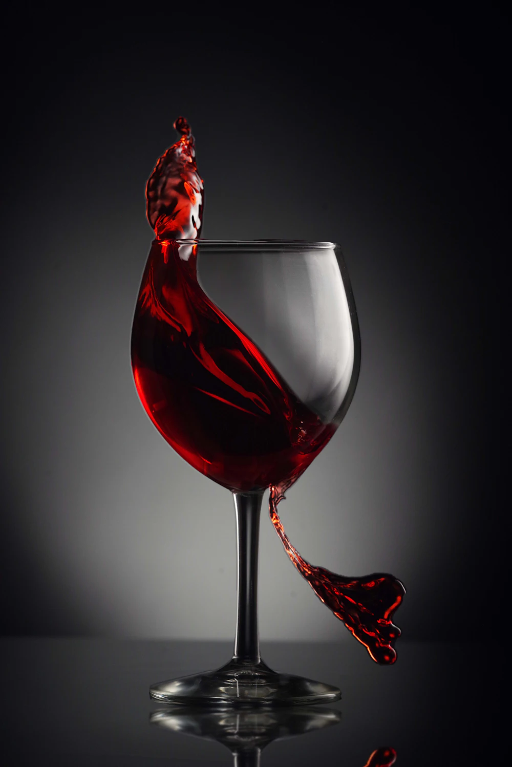 Glass of red wine