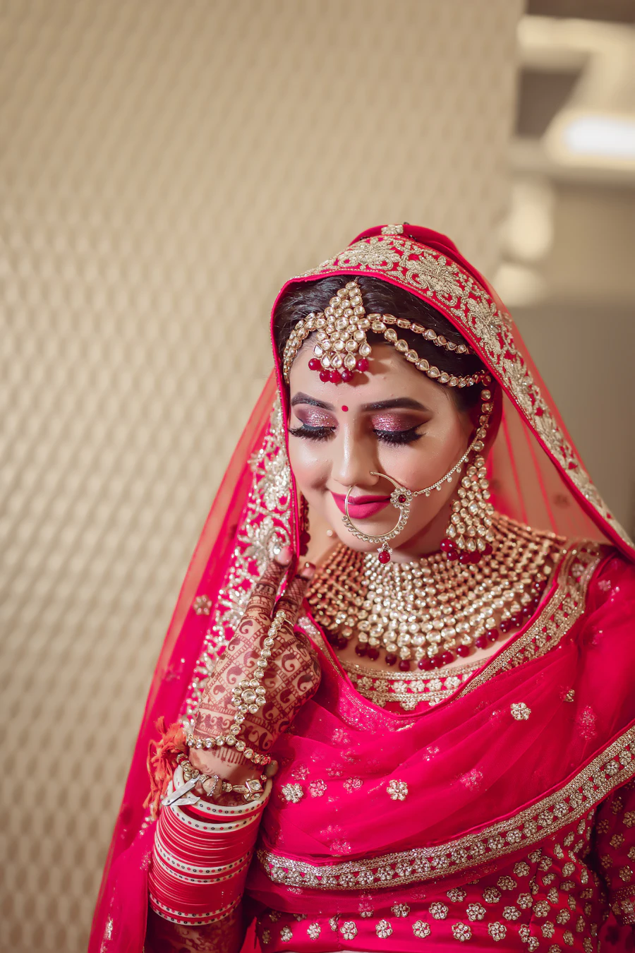 Bride in red