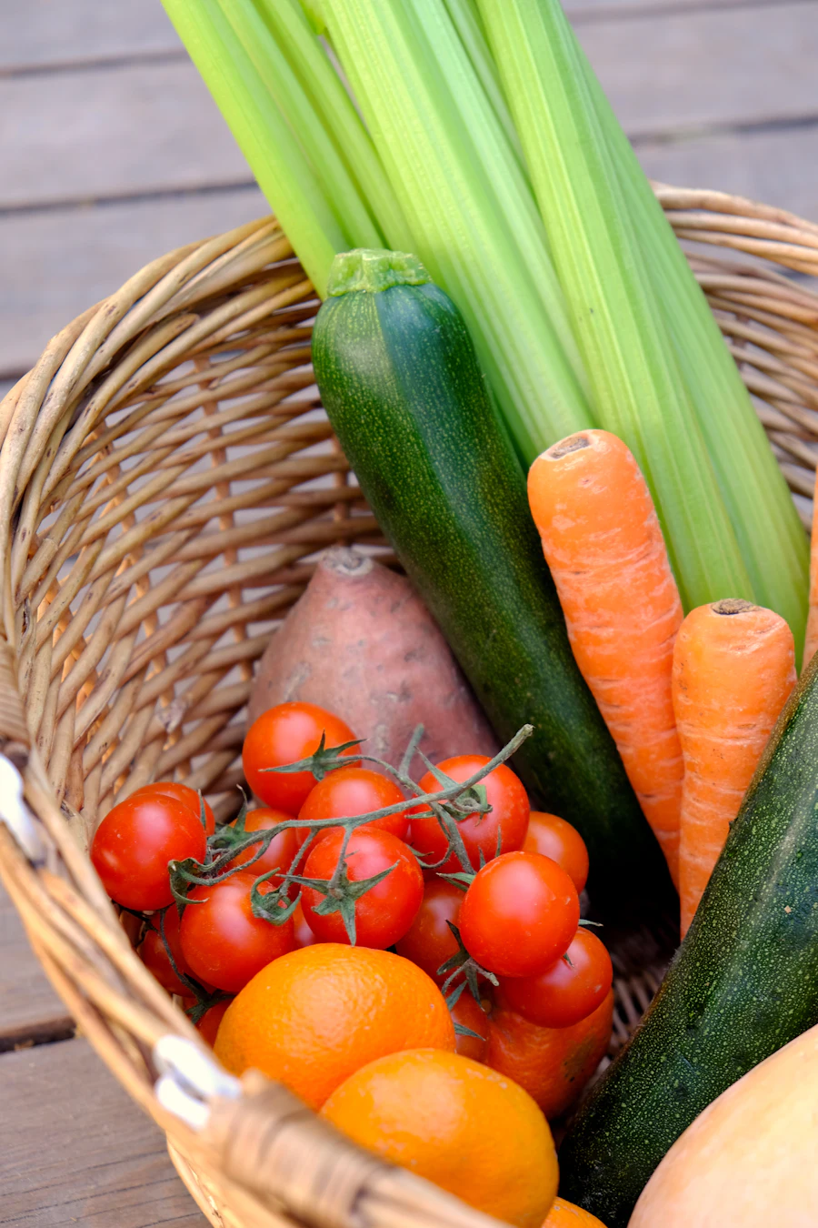Carrots and cucumbers