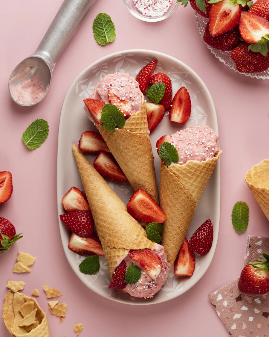 Strawberry cones