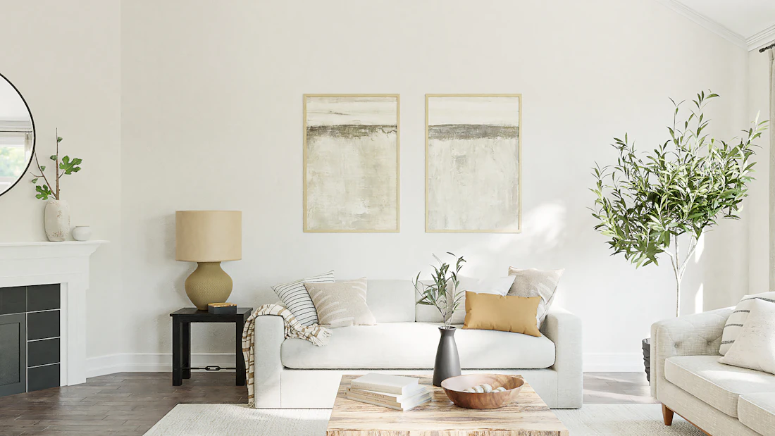 Staged living room