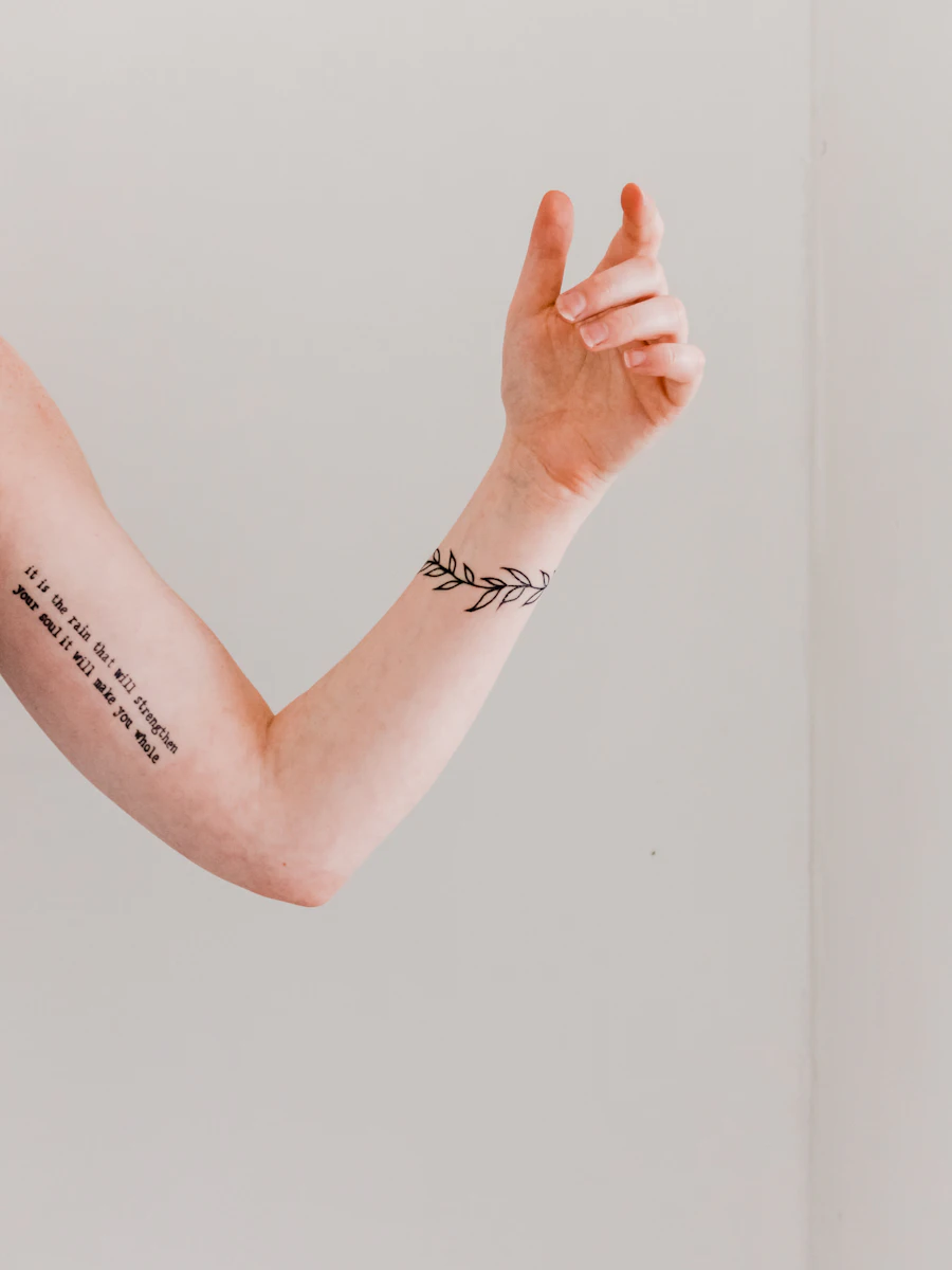 Healed wrist tattoo