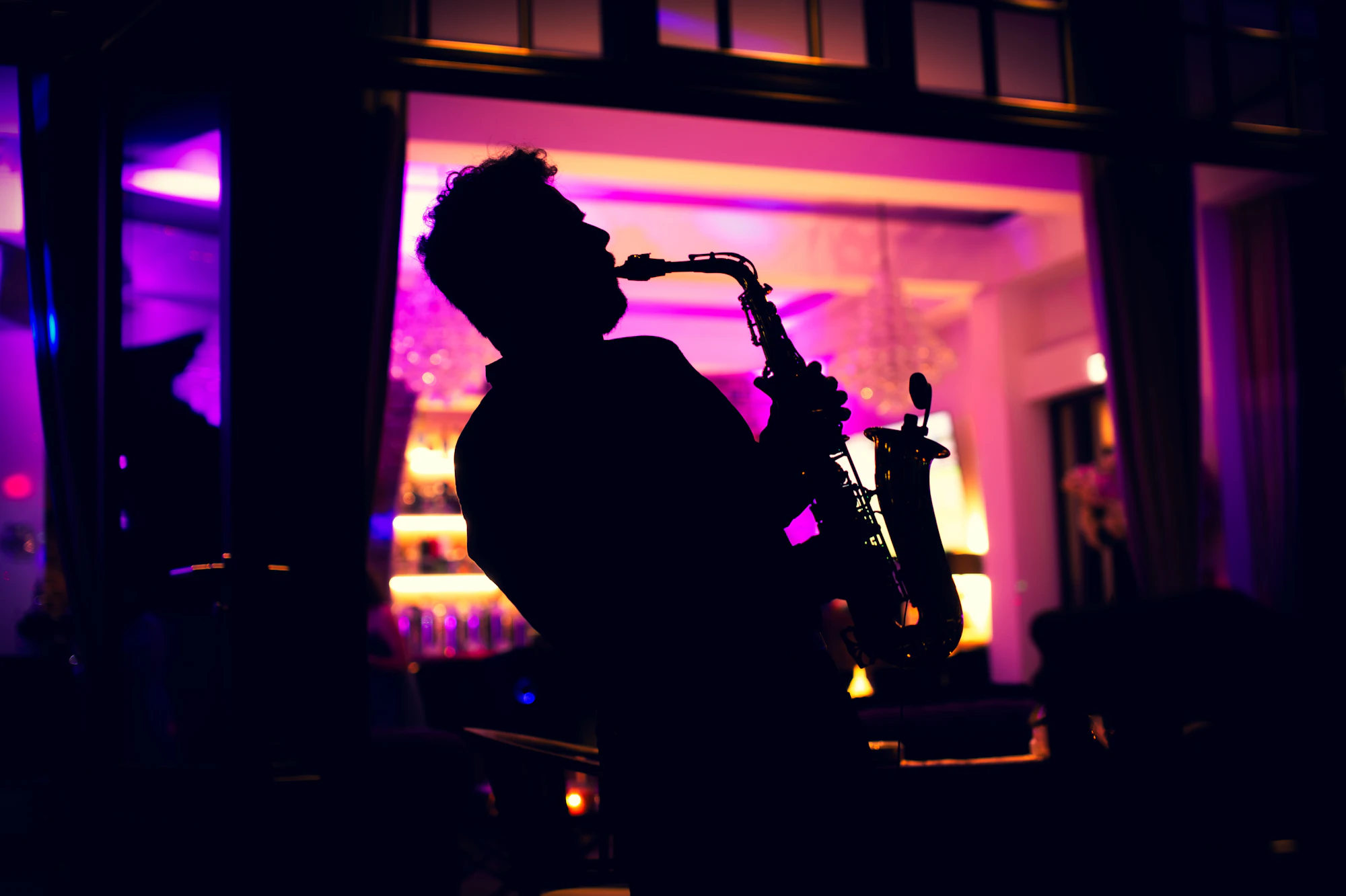 Saxophone in the dark