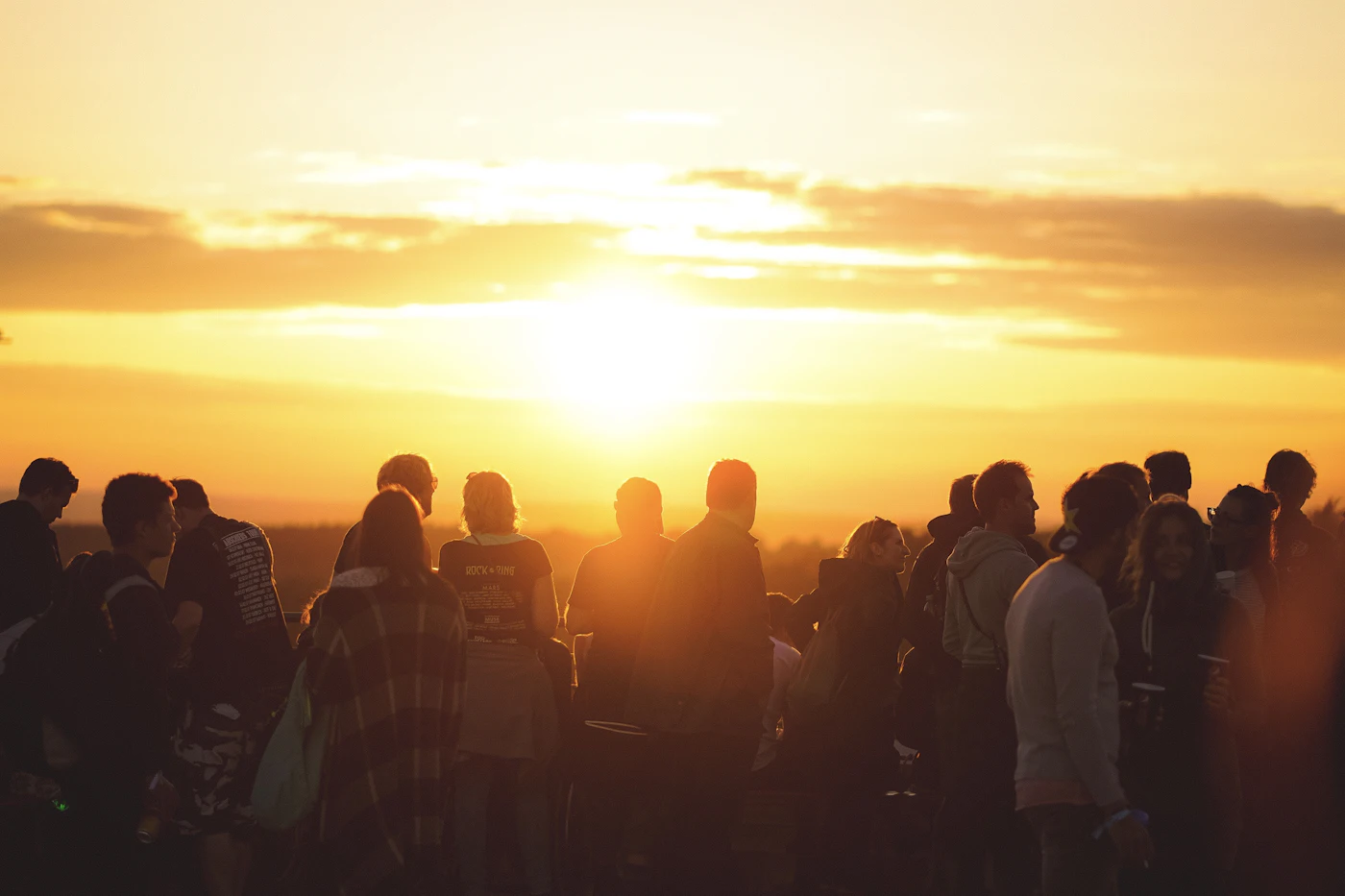 Friends at sunset