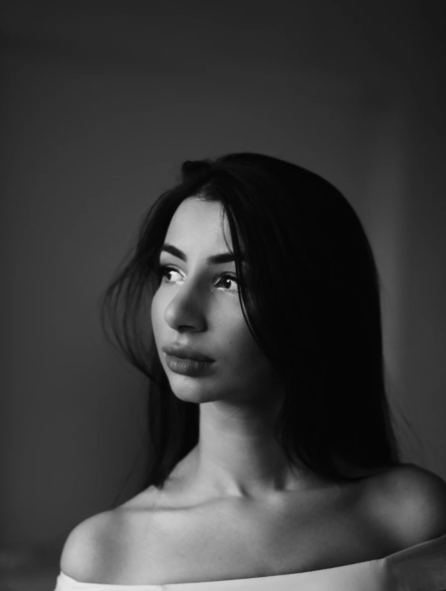 Black and white portrait