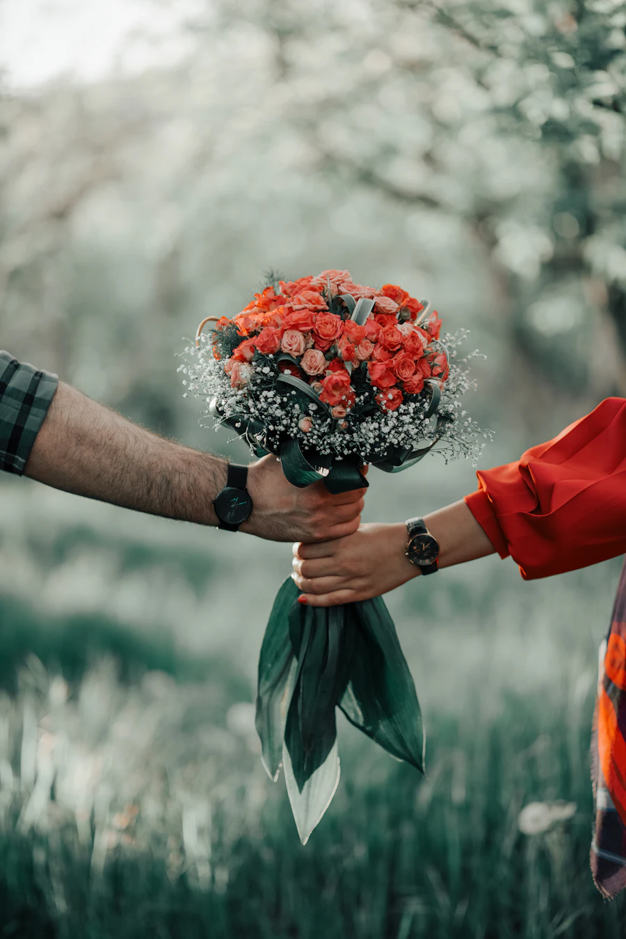 Red roses bouquet