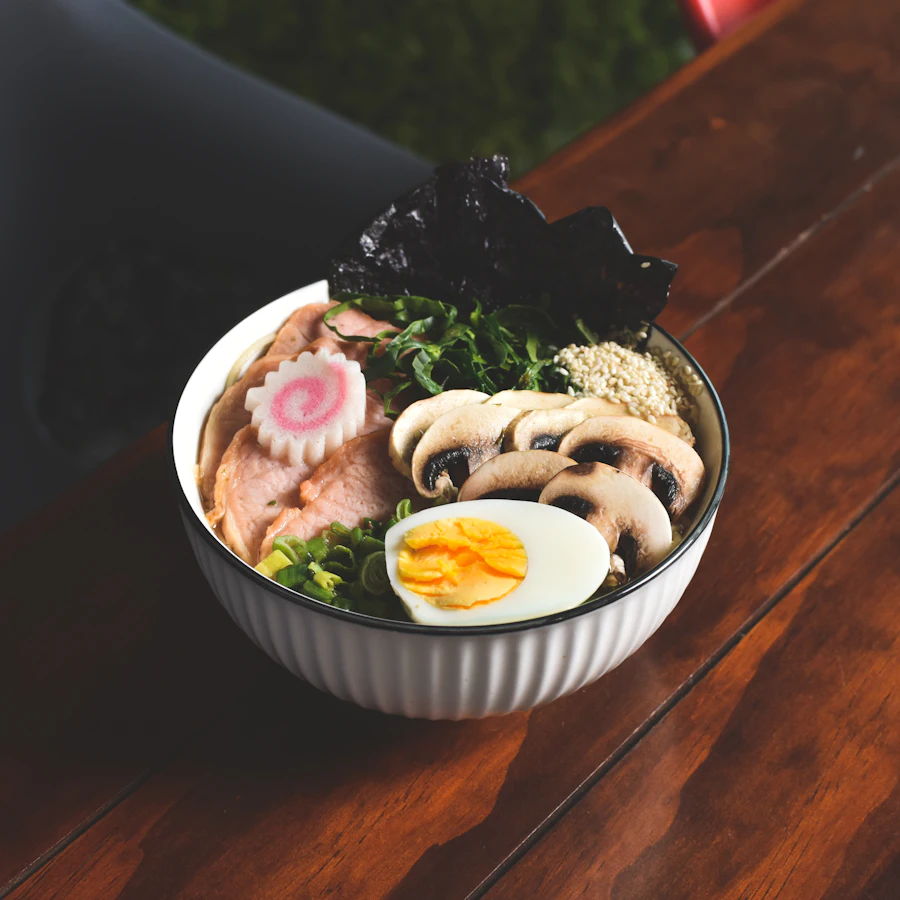 Shoyu ramen with mushrooms