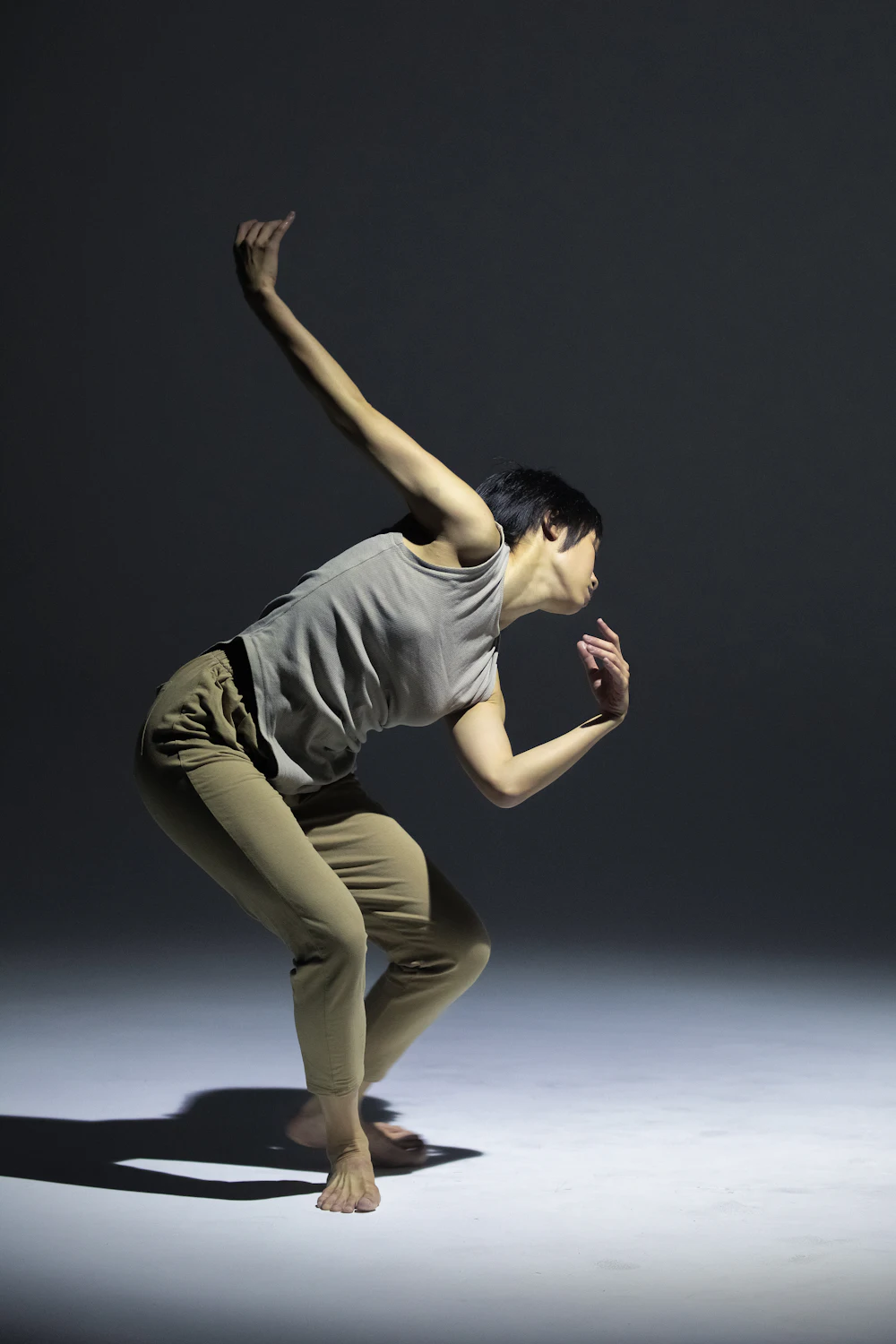 Dancer crouching
