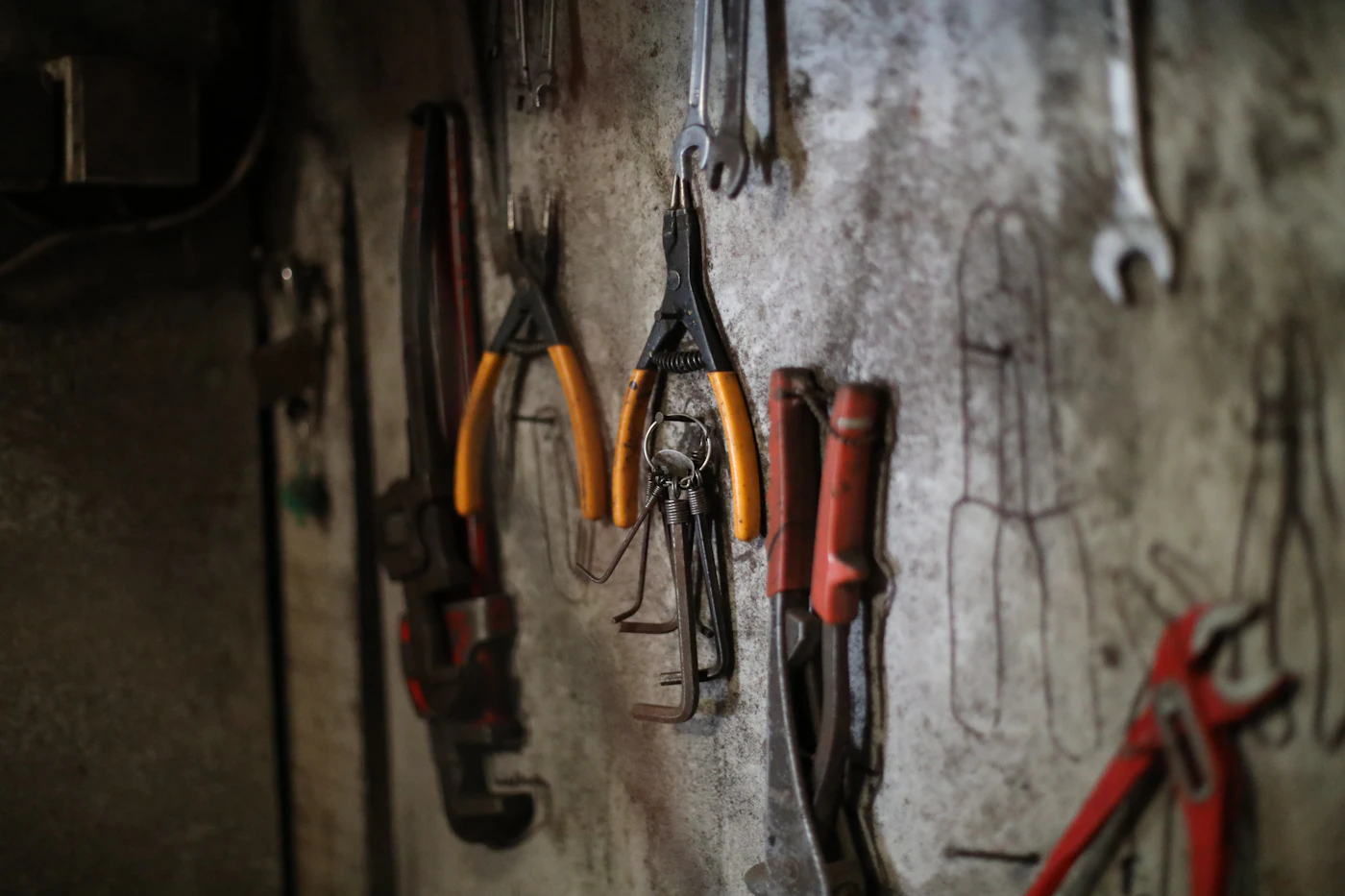Tools on wall