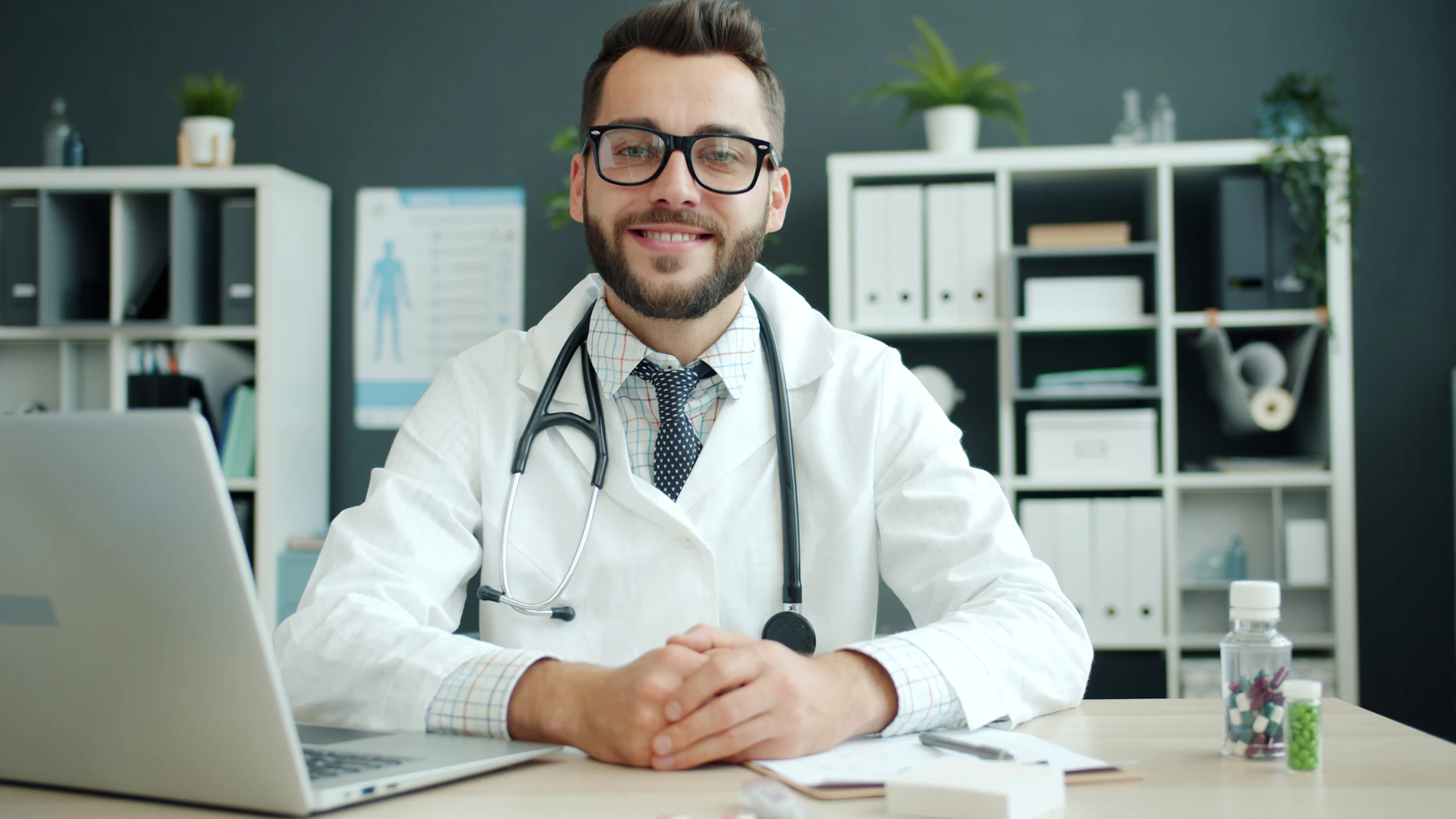 Doctor at desk
